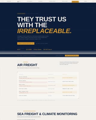 Consign - Whiteglove Freight Landing Page Template