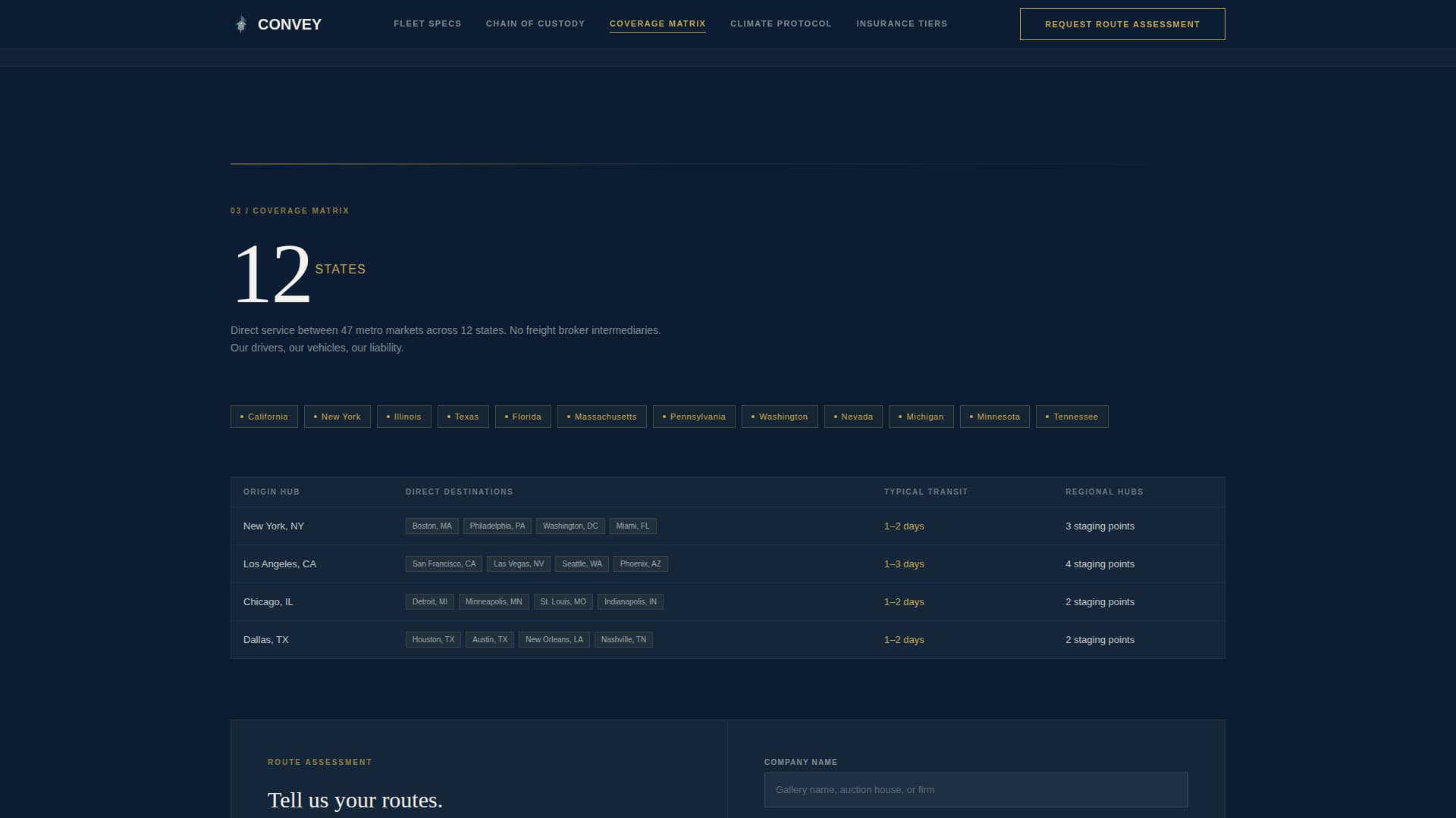 Convey - Precision Artwork Landing Page Template