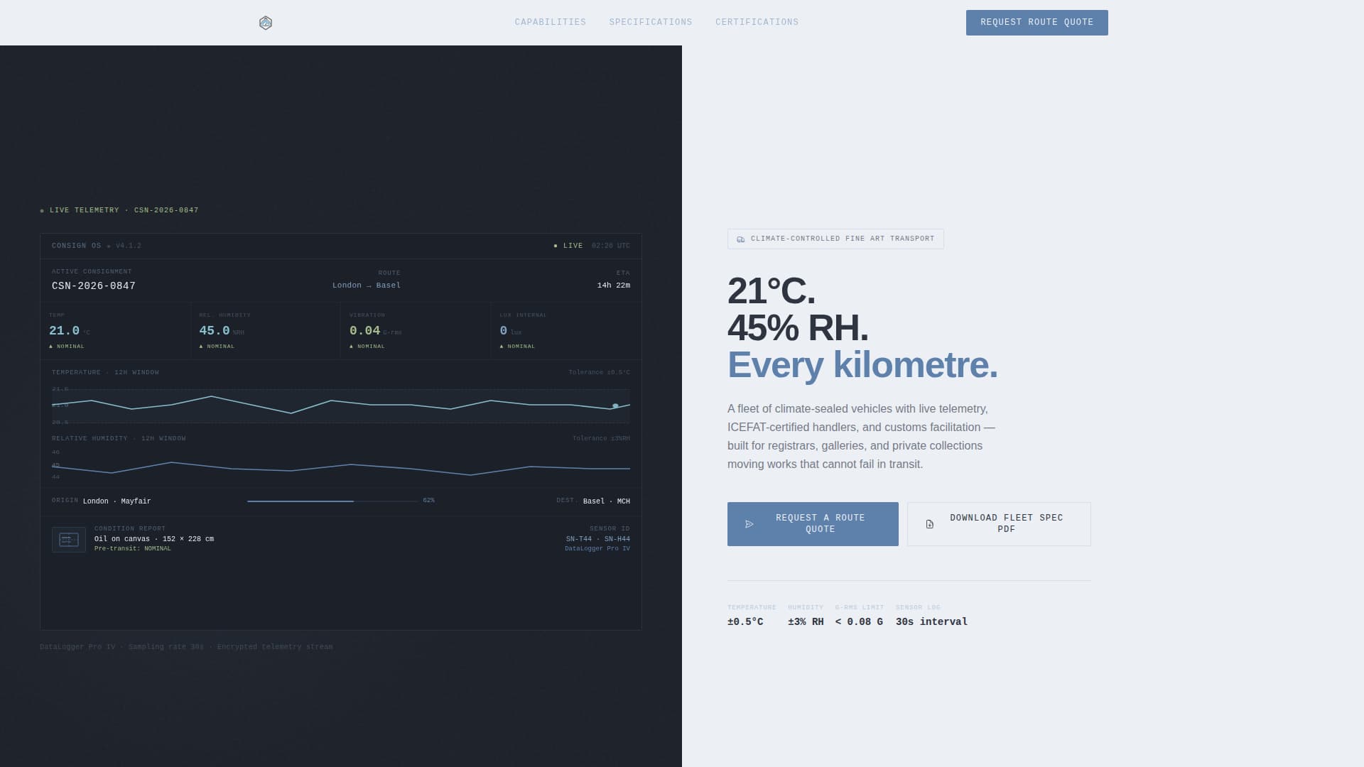 Consign - Precision Artwork Landing Page Template