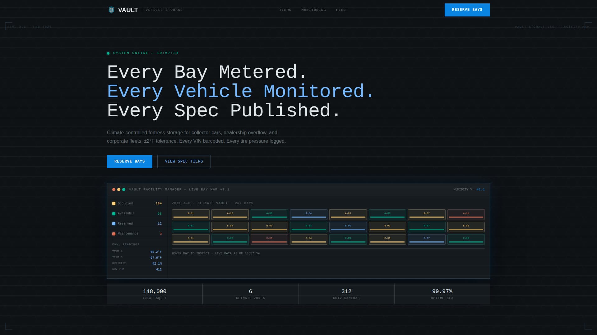 Autovault - Engineered Fleetstorage Landing Page Template