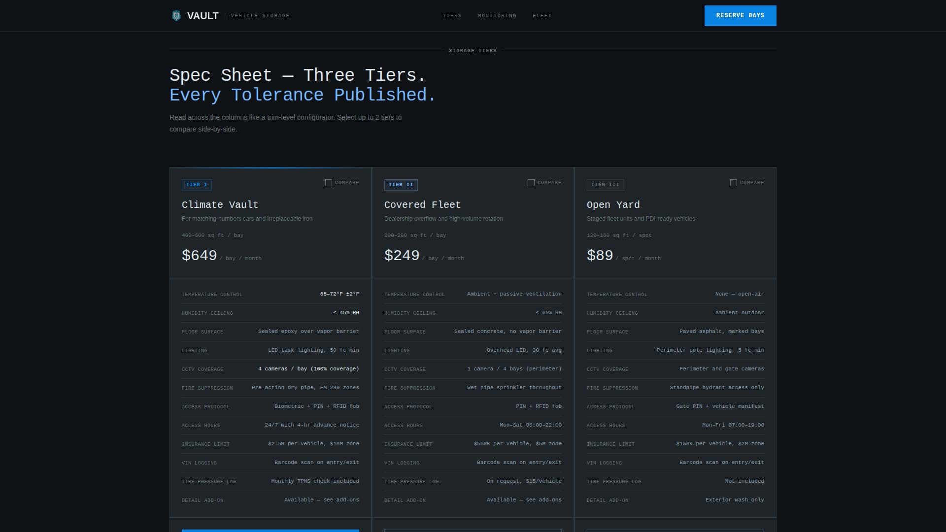 Autovault - Engineered Fleetstorage Landing Page Template