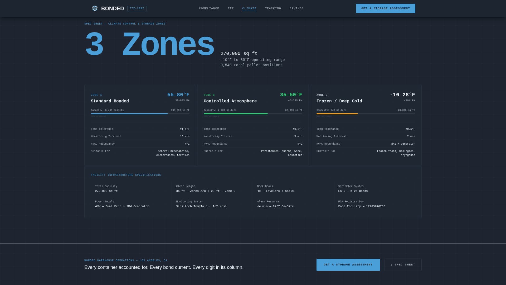 Bonded - Trusted Warehouse Landing Page Template