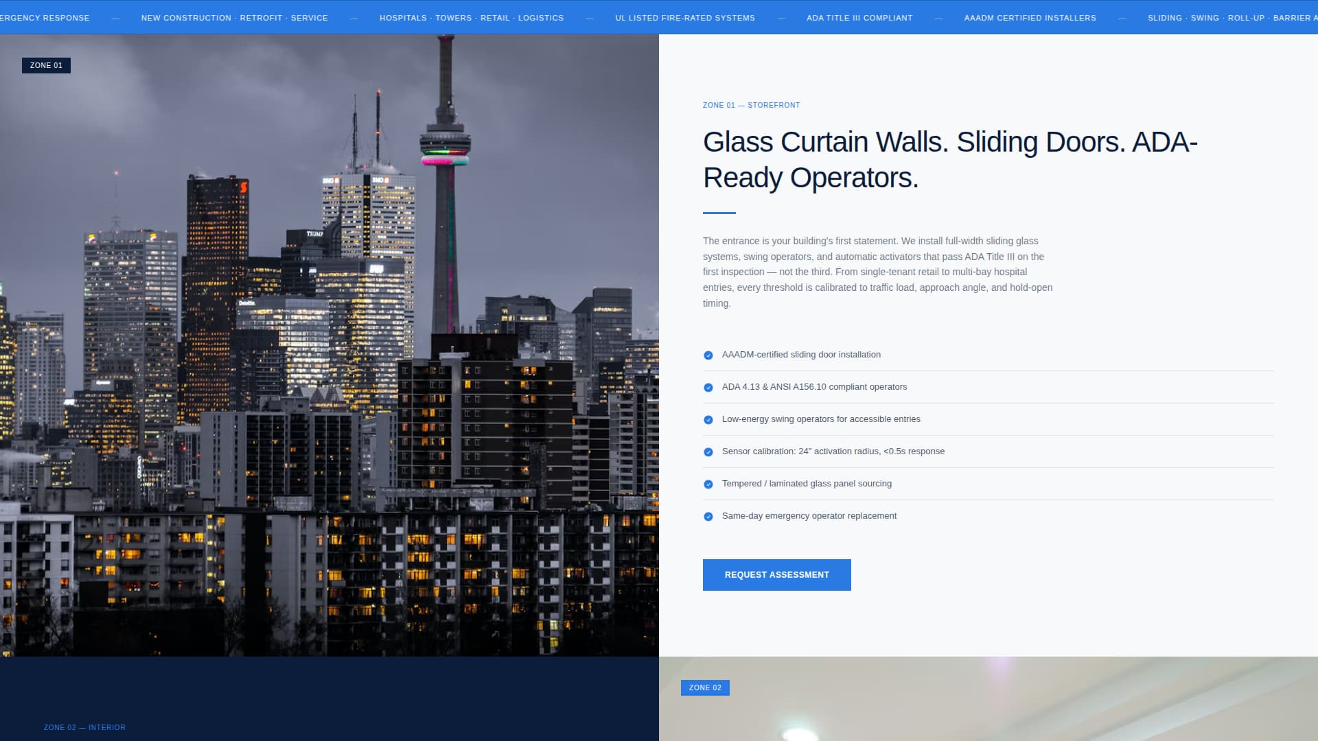 Specialty Construction Booking Website Template