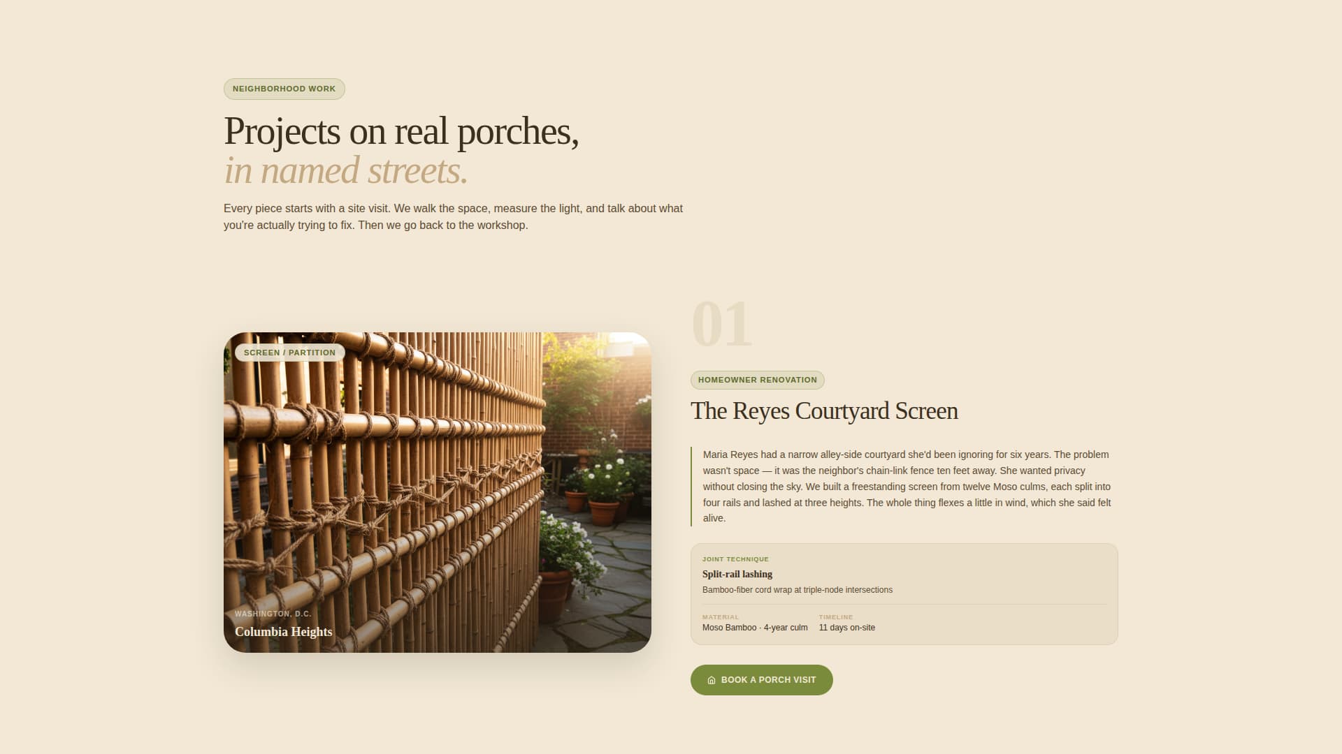 Bamboo Products & Specialist Booking Website Template