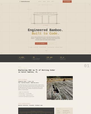 Bamboo Products & Portfolio Website Template