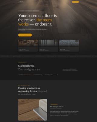 Basement Renovation Booking Website Template