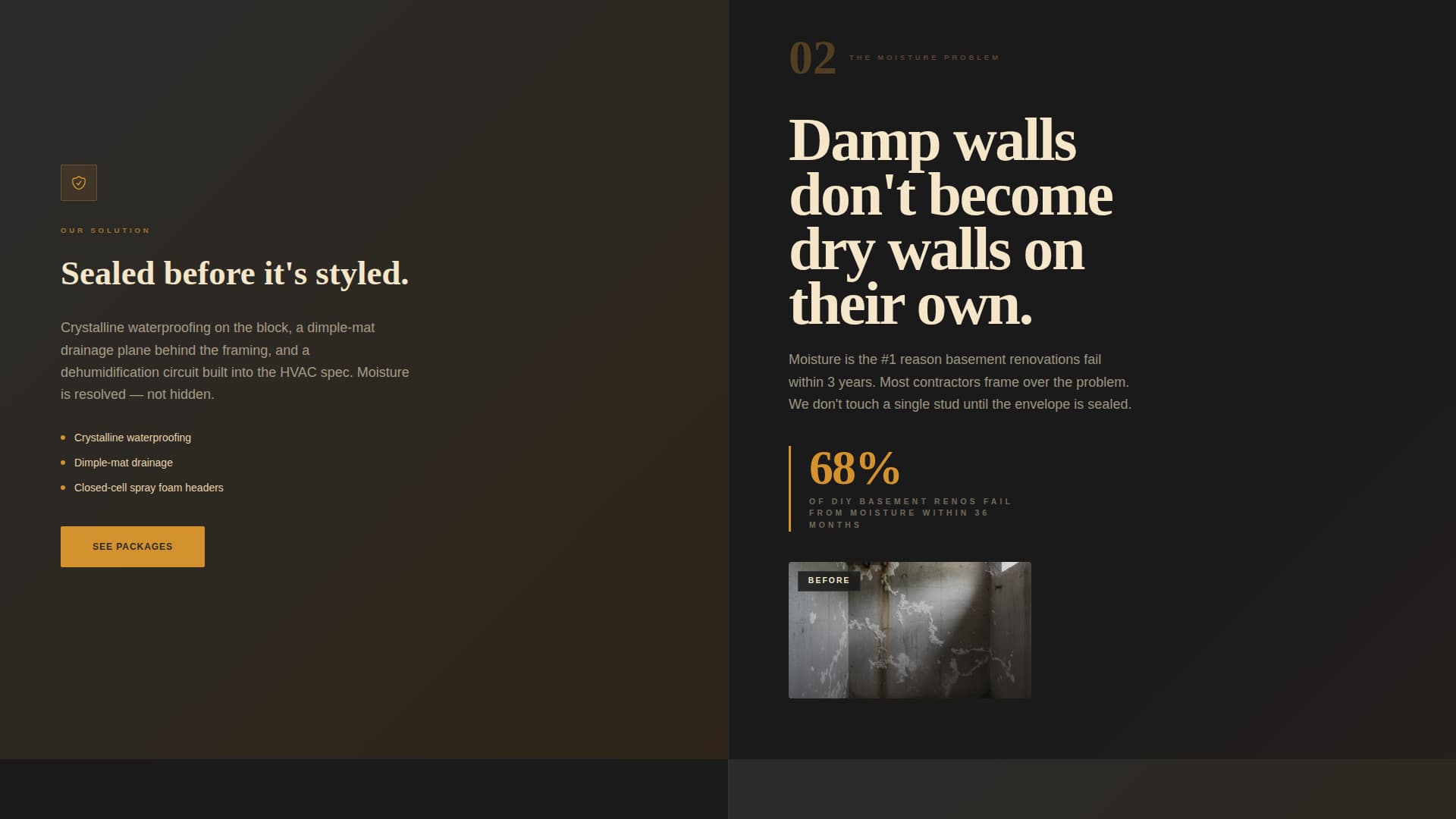 Cellar - Transformative Basementrenovation Landing Page Template