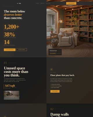 Basement Renovation Pricing Website Template