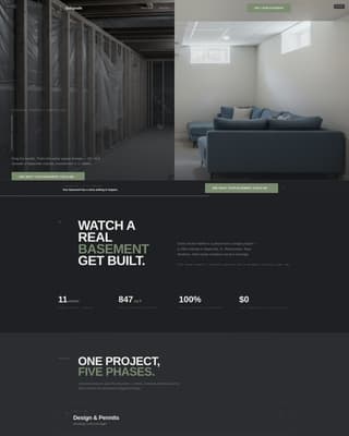 Basement Renovation Professional Website Template