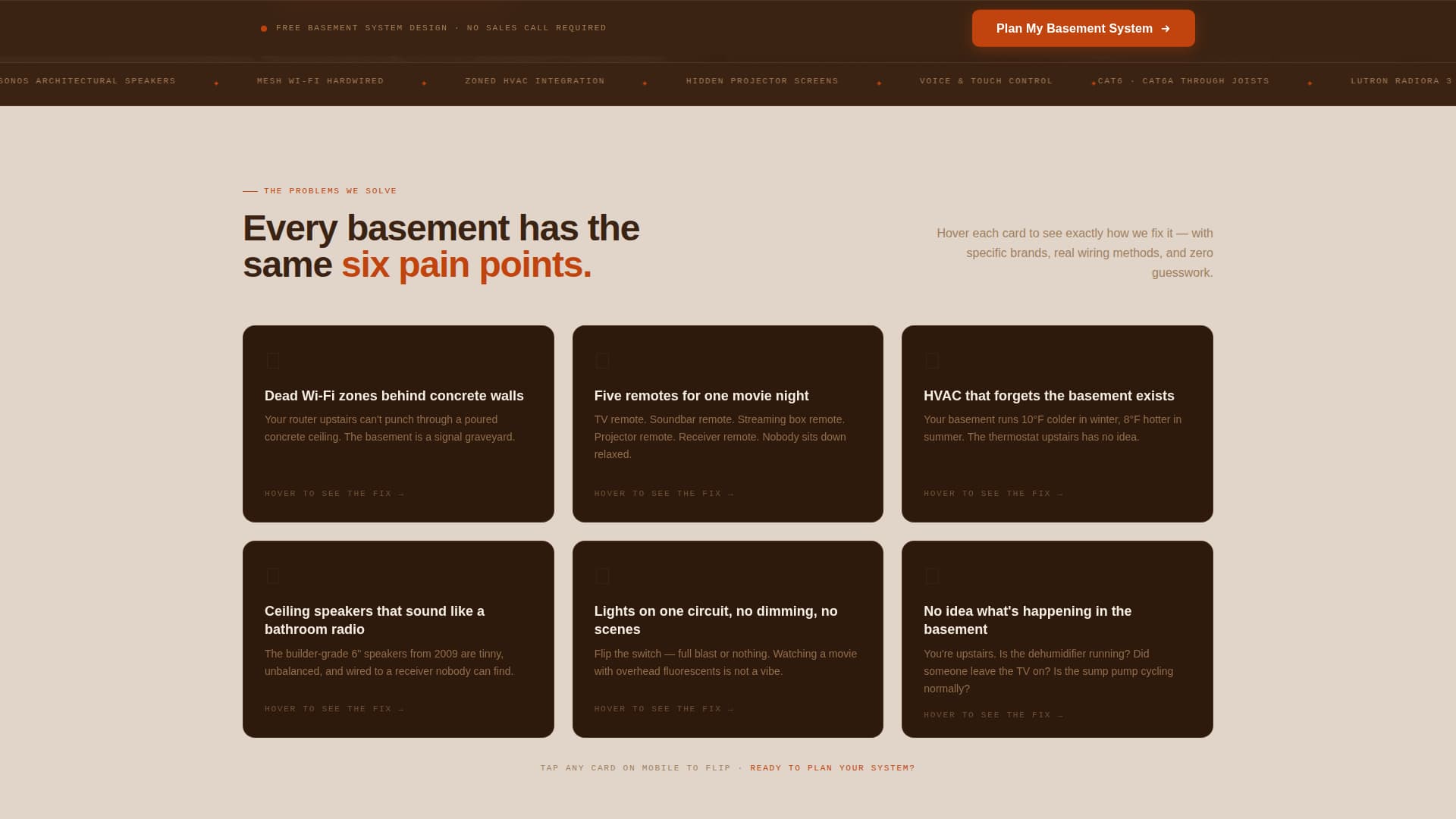 Basement Renovation Specialist Booking Website Template