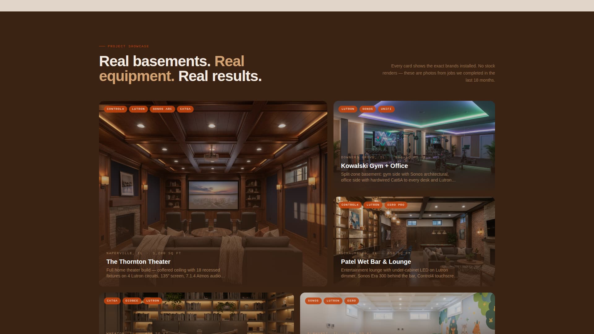 Basement Renovation Specialist Booking Website Template