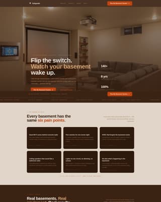 Basement Renovation Specialist Booking Website Template