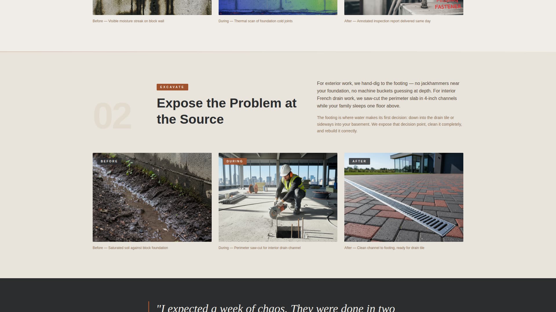 Basement Waterproofing Contractor Website Template