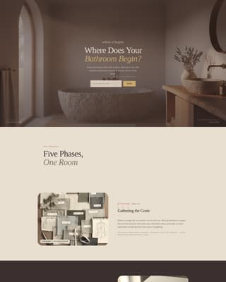 Bathroom Renovation Specialist Booking Website Template