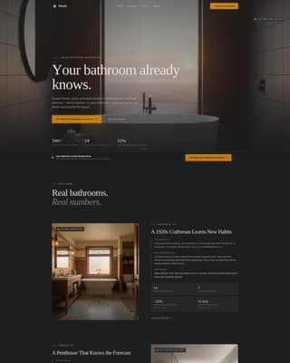 Flush - Smart Bathroom Landing Page Template