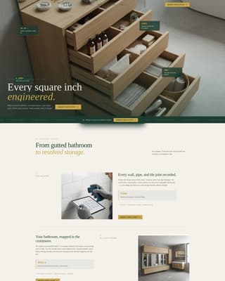 Stow - Precision Bathroom Landing Page Template