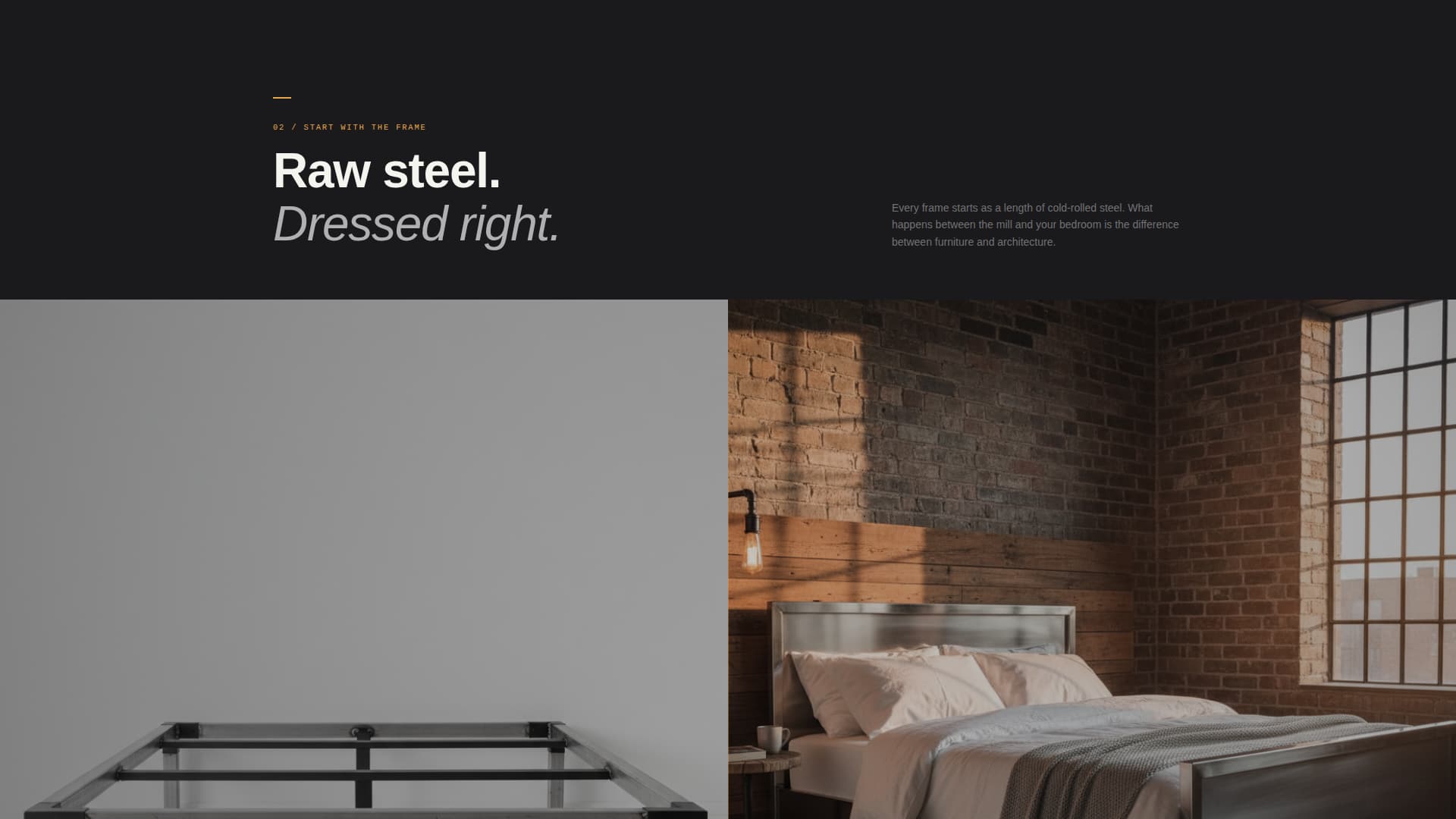 Forge - Industrial Bedroom Landing Page Template