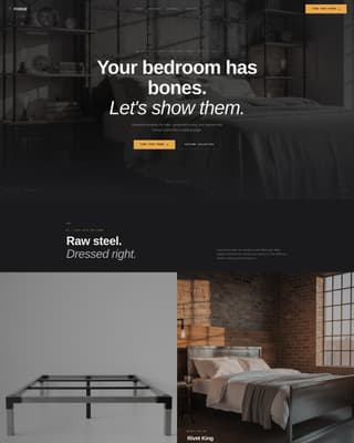 Forge - Industrial Bedroom Landing Page Template