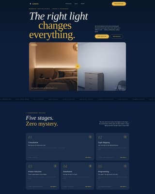 Lumens - Radiant Bedroom Landing Page Template