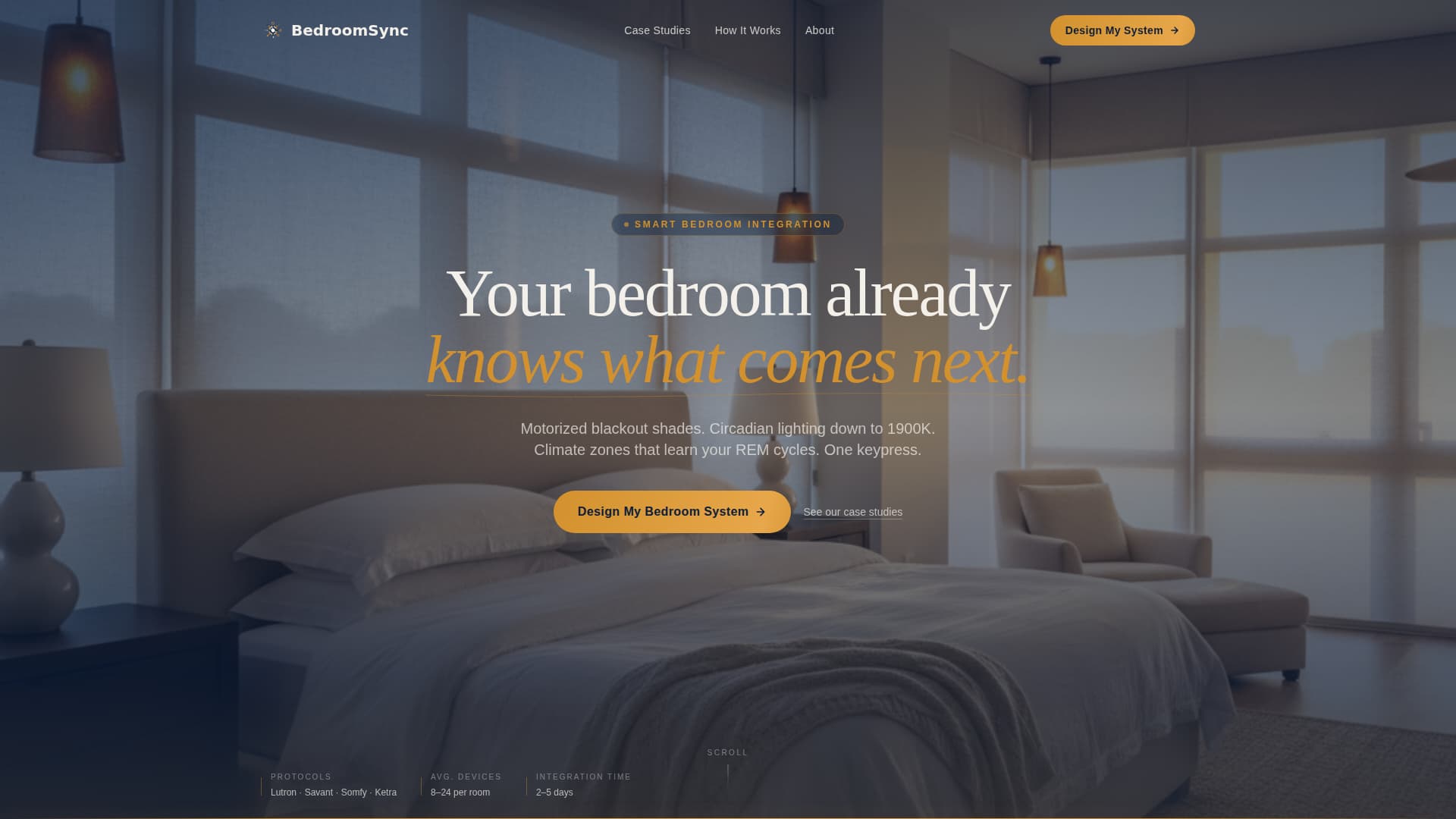 Bedroomsync - Authoritative Smart Home Landing Page Template