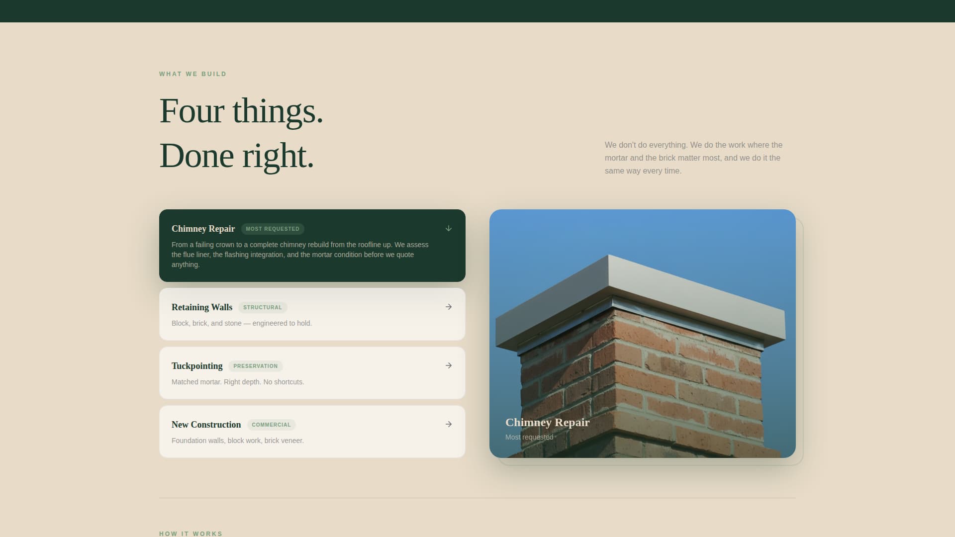Mortar - Trusted Masonry Landing Page Template