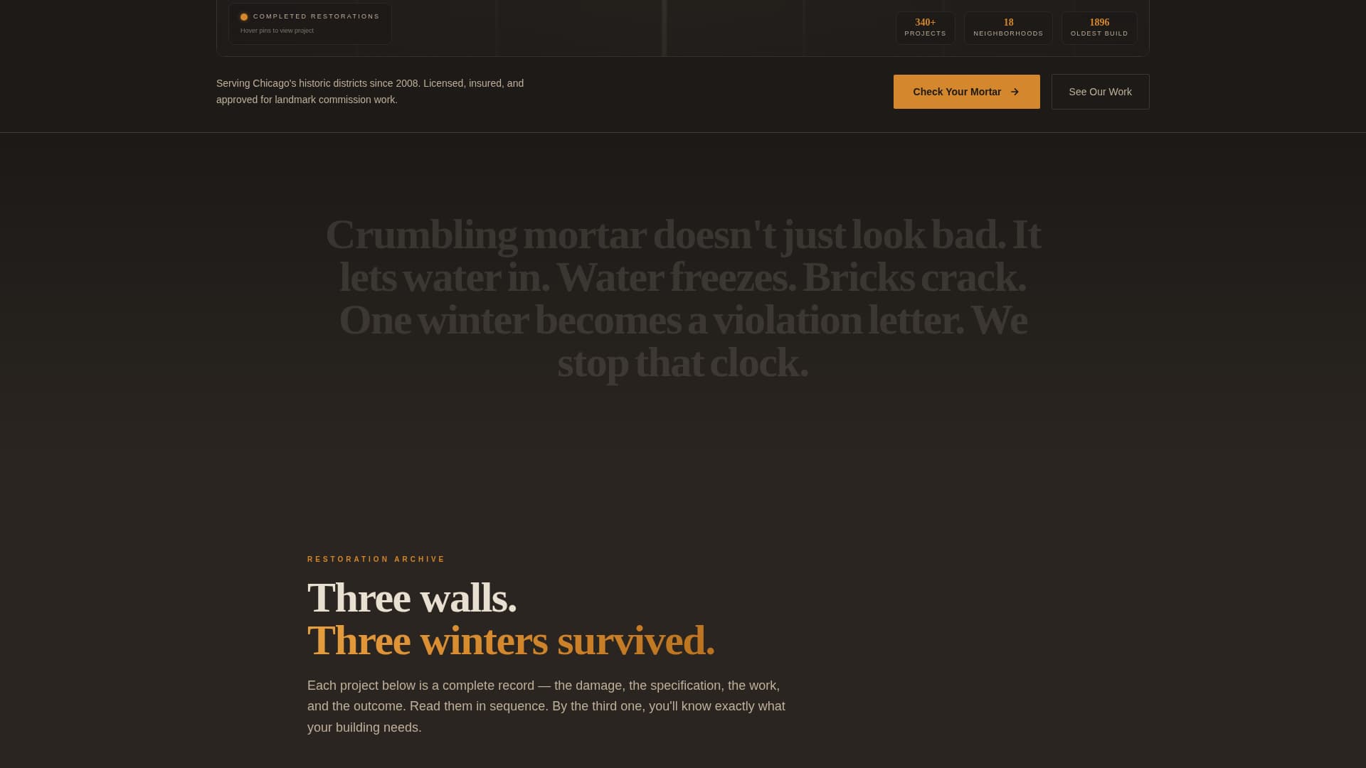 Tuckpoint - Proven Restoration Landing Page Template