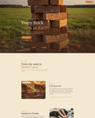 Kiln - Trusted Bricksupplier Landing Page Template