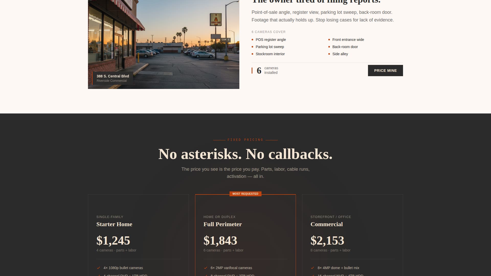 Vigil - Ironclad Surveillance Landing Page Template