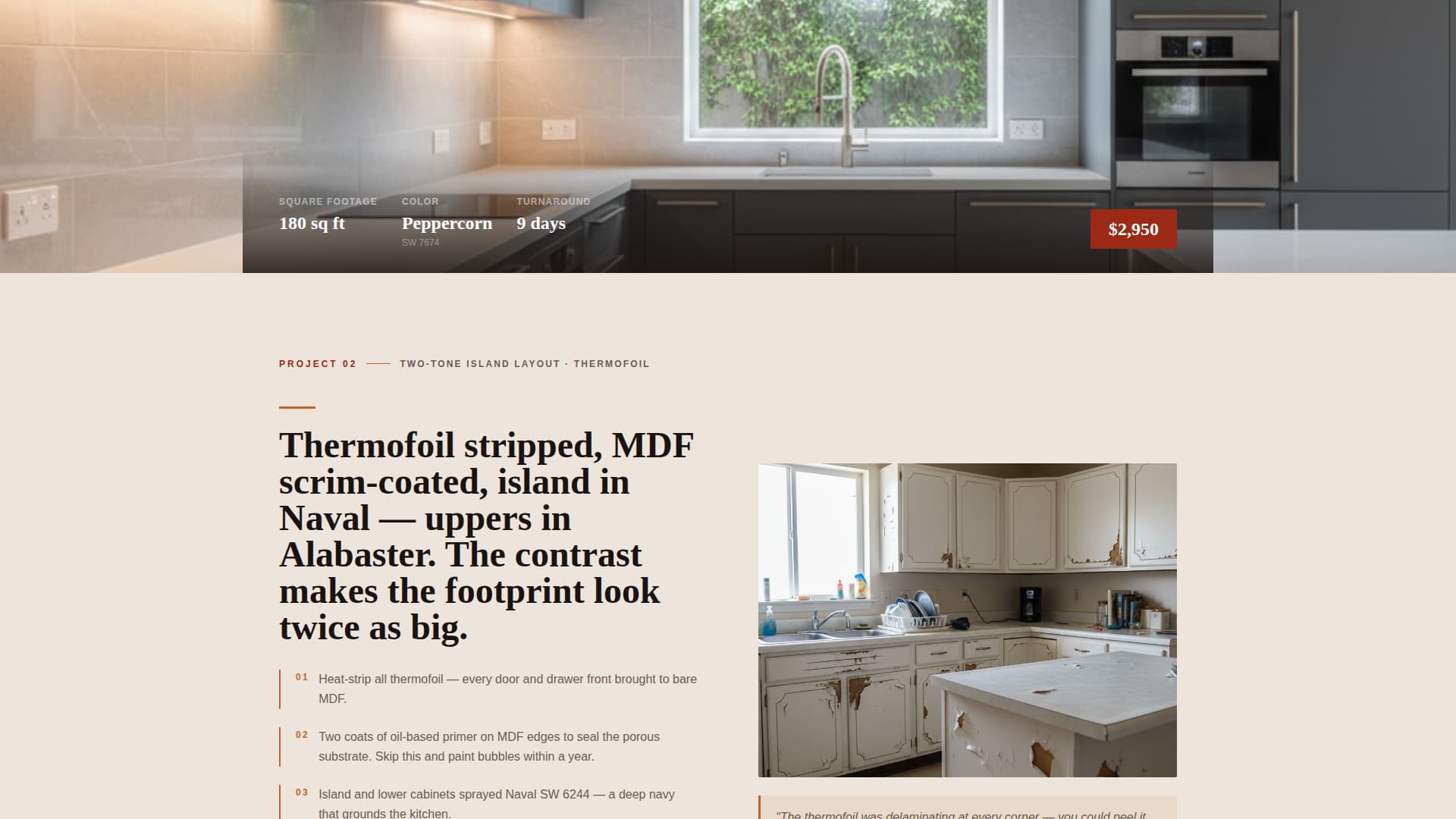 Recoat - Transformative Cabinet Painting Landing Page Template