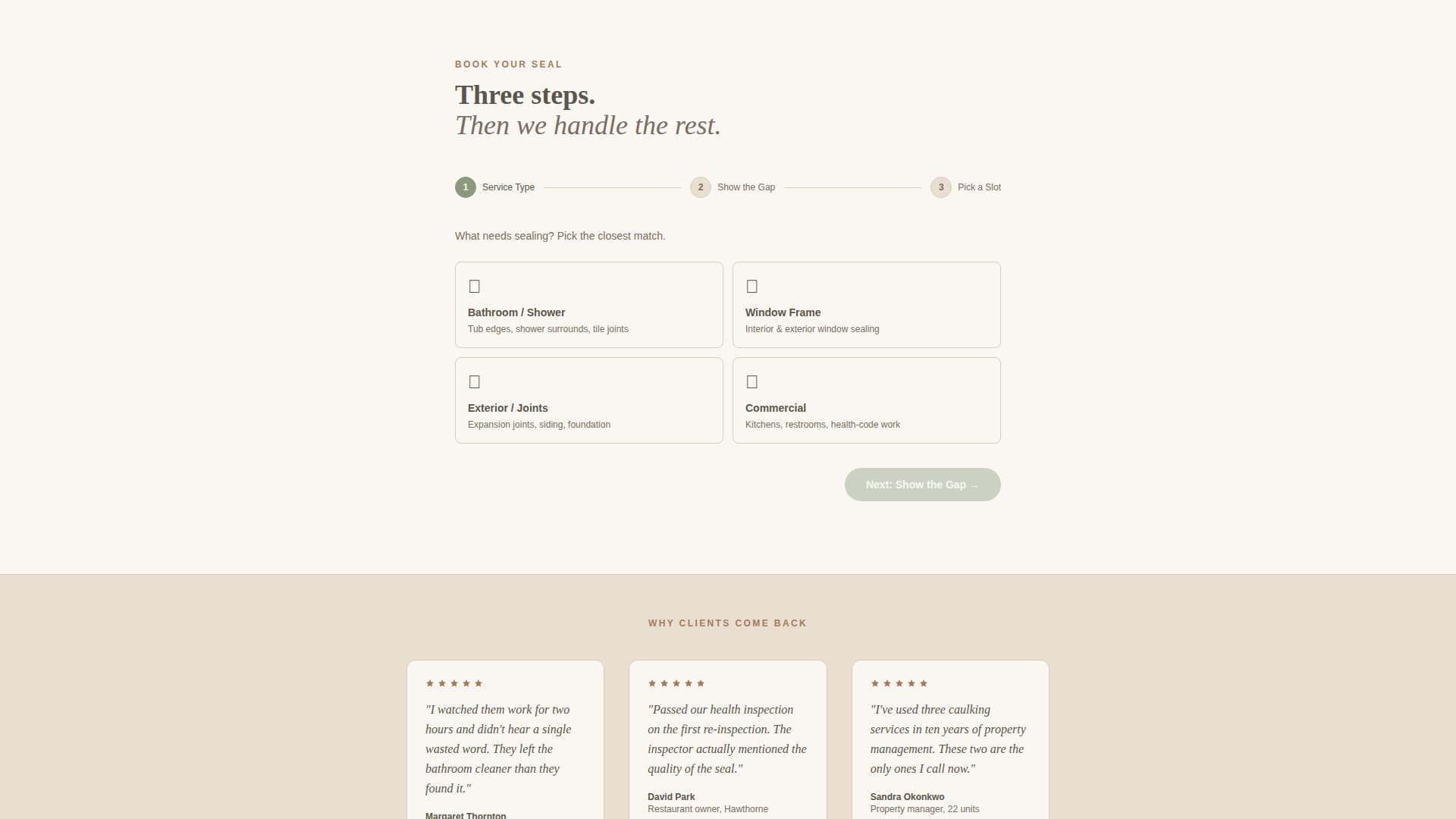 Seal - Flawless Caulking Landing Page Template