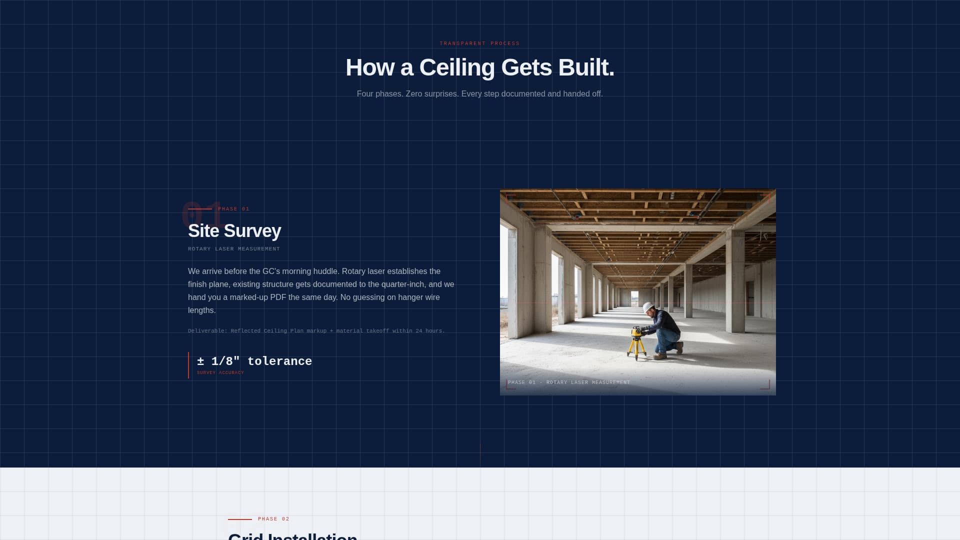 Soffit - Precision Ceiling Landing Page Template