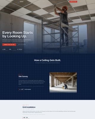Soffit - Precision Ceiling Landing Page Template