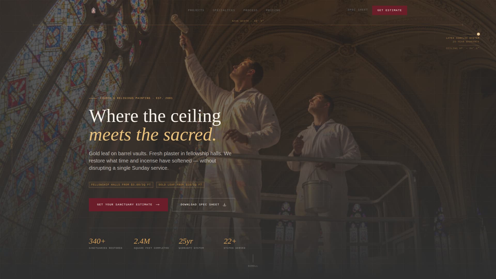 Vestry - Trusted Religiouscontractor Landing Page Template