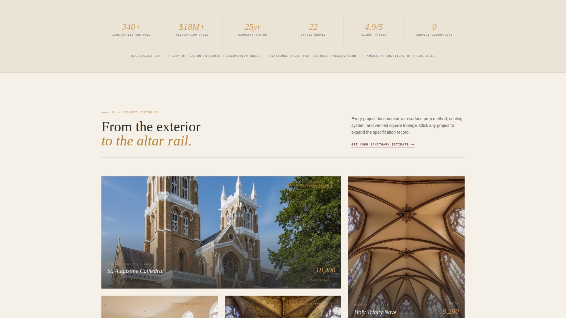 Vestry - Trusted Religiouscontractor Landing Page Template