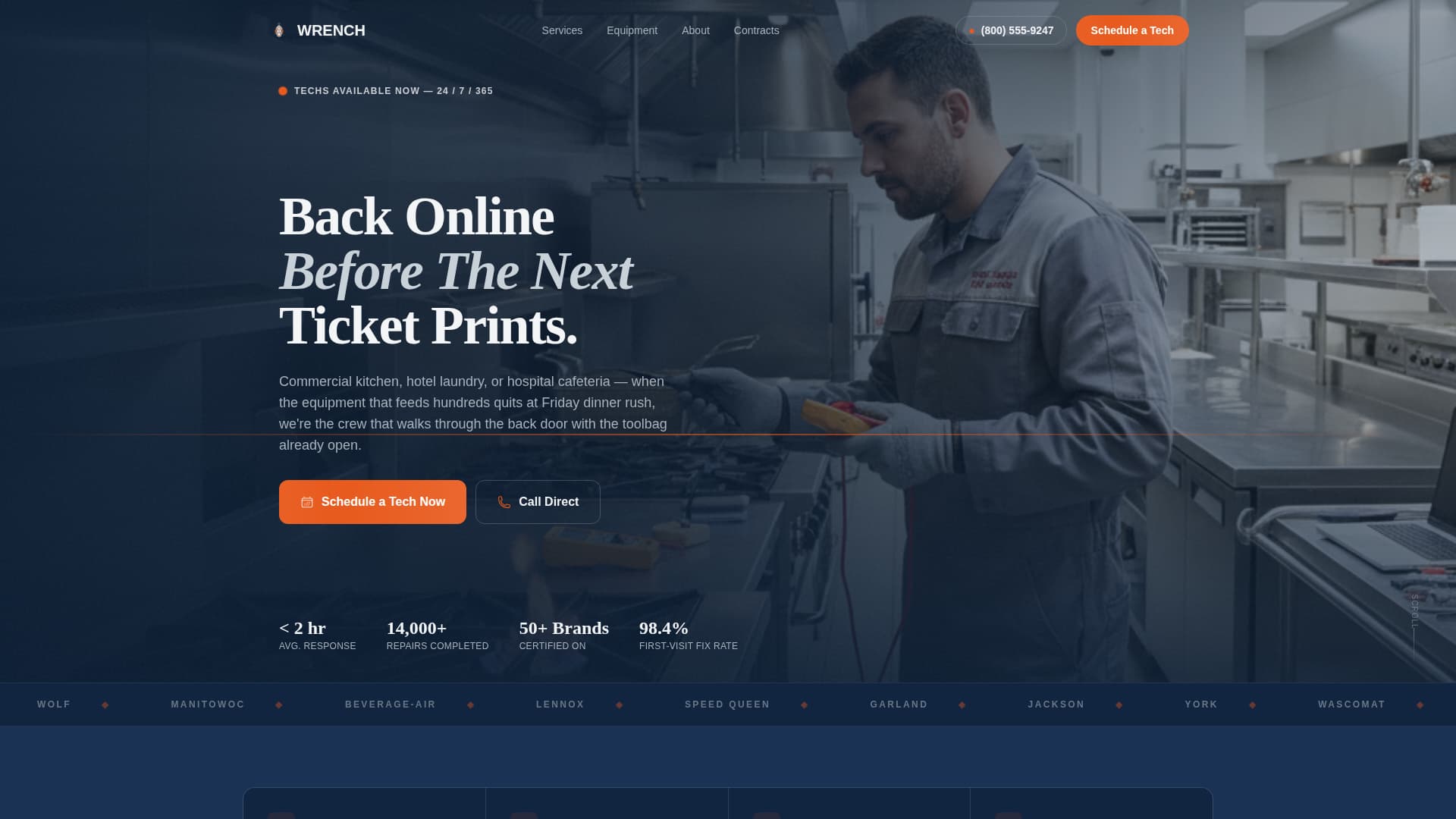 Wrench - Reliable Appliance Landing Page Template