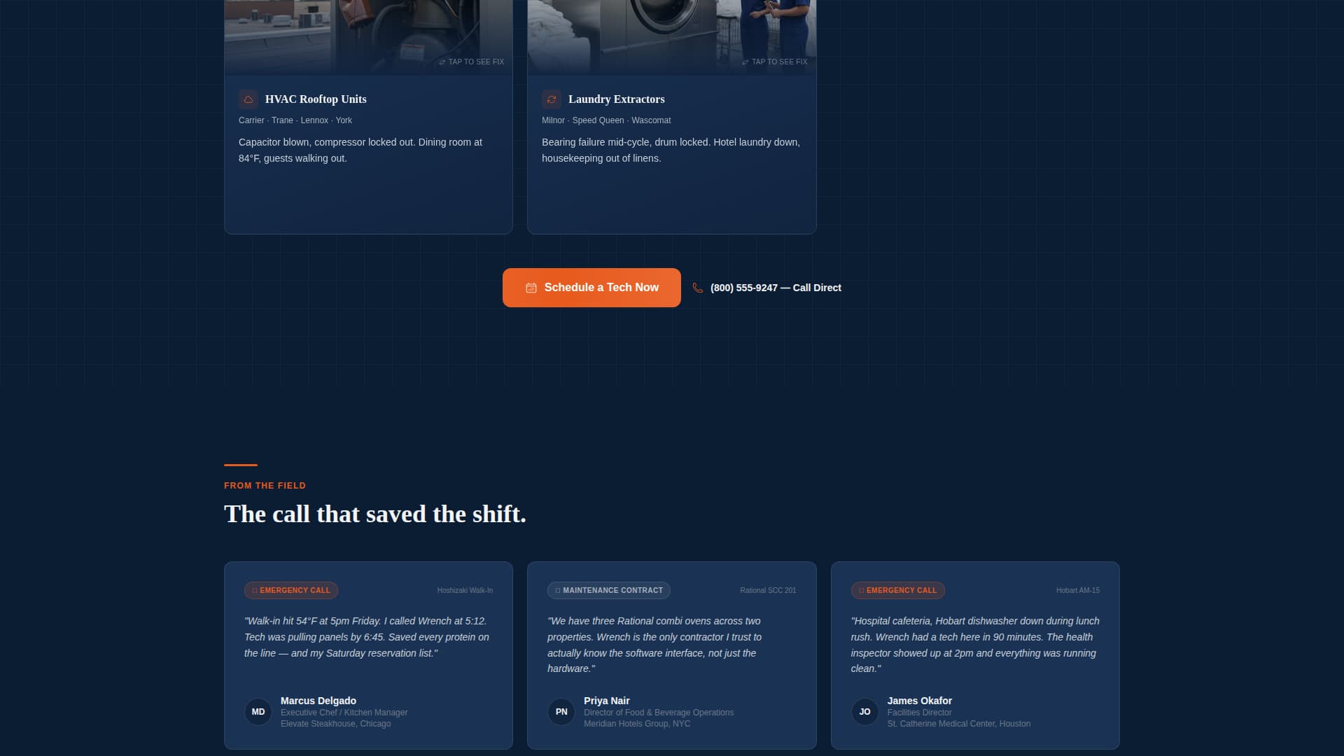 Wrench - Reliable Appliance Landing Page Template