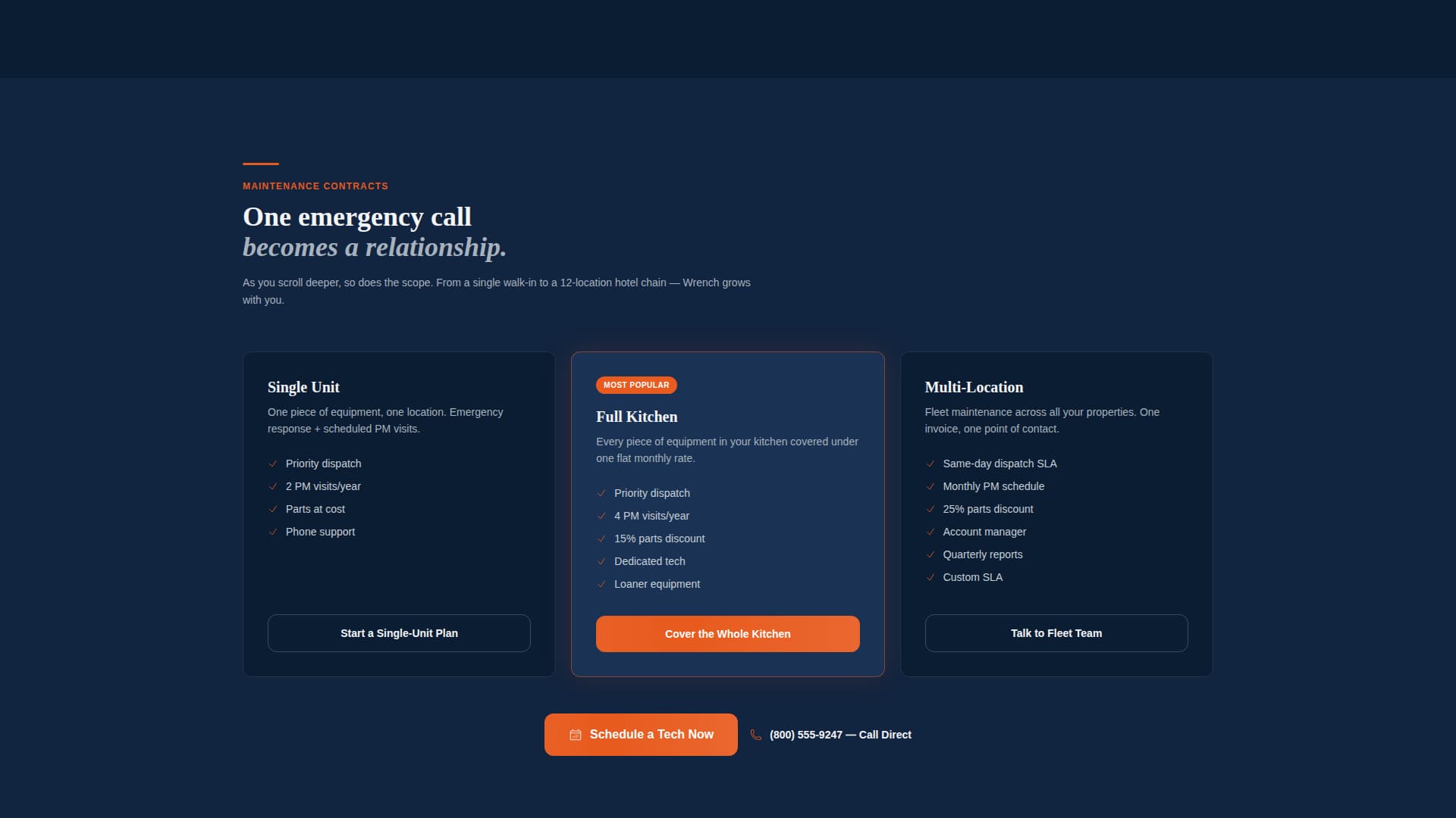 Wrench - Reliable Appliance Landing Page Template