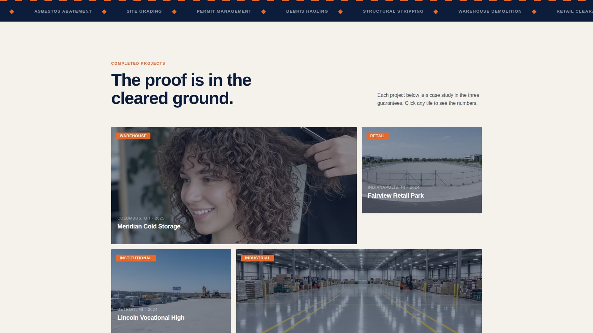 Raze - Guaranteed Demolition Landing Page Template