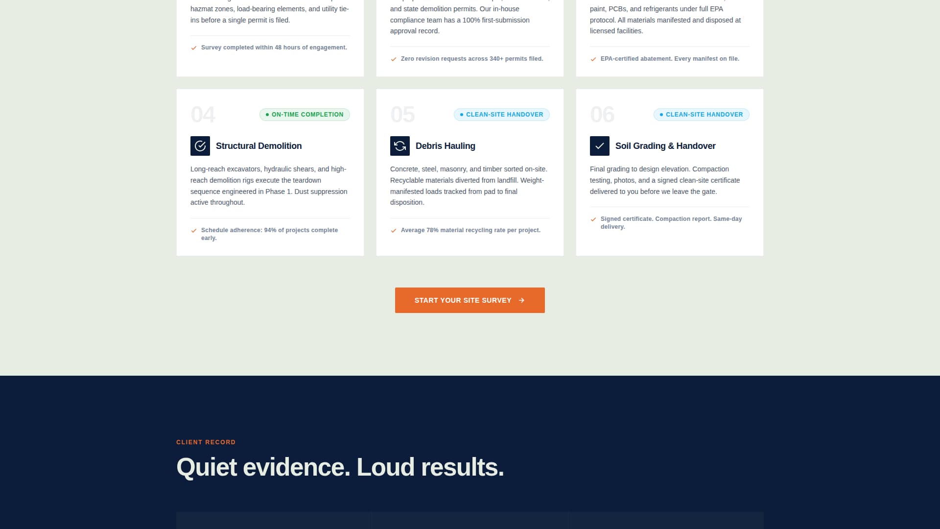 Raze - Guaranteed Demolition Landing Page Template