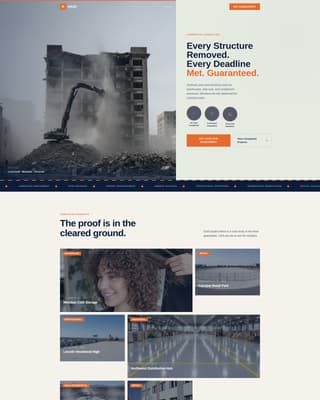 Raze - Guaranteed Demolition Landing Page Template