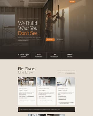 Studcrew - Precision Commercial Landing Page Template