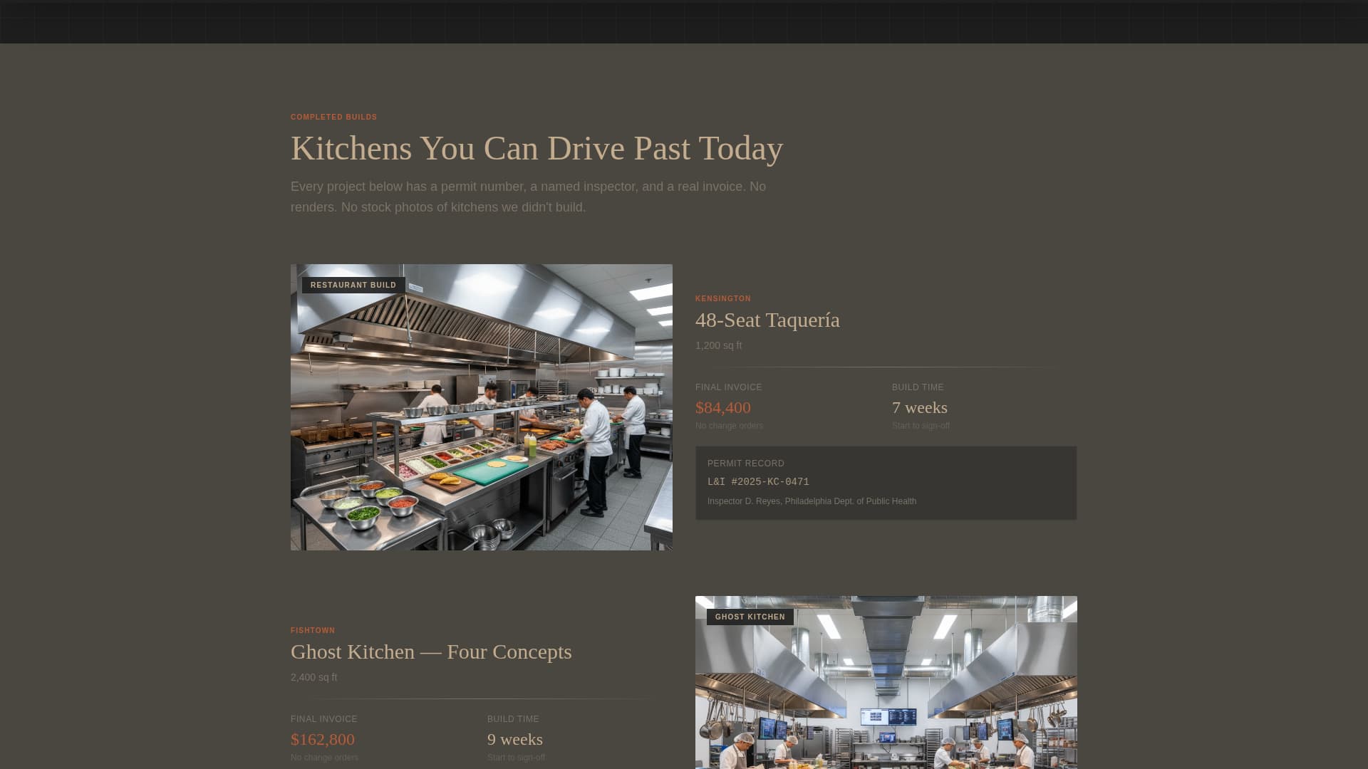 Buildout - Industrial Kitchen Landing Page Template
