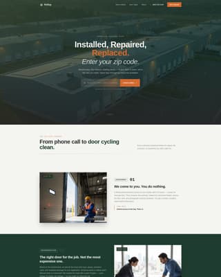 Rollup - Precision Overhead Landing Page Template