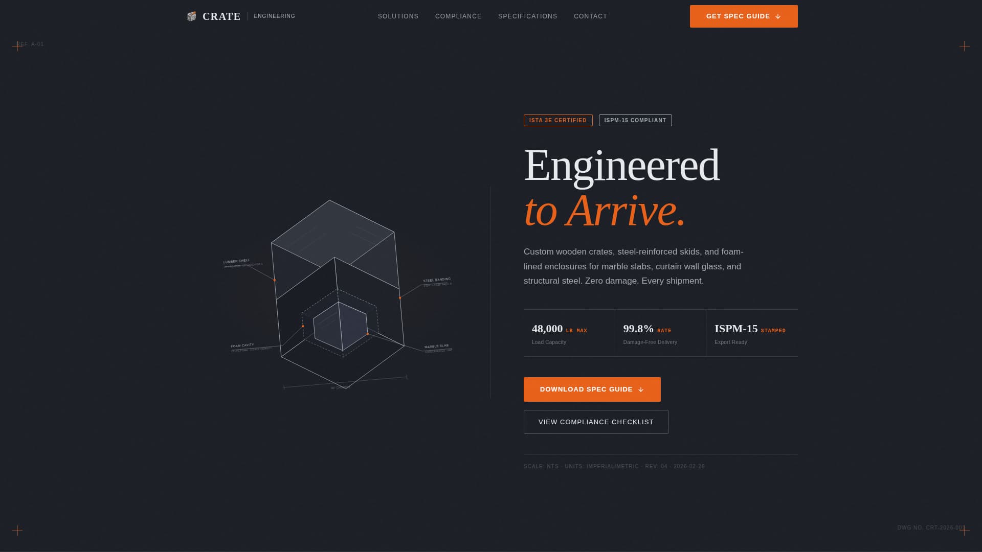 Crate - Precision Materialpackaging Landing Page Template