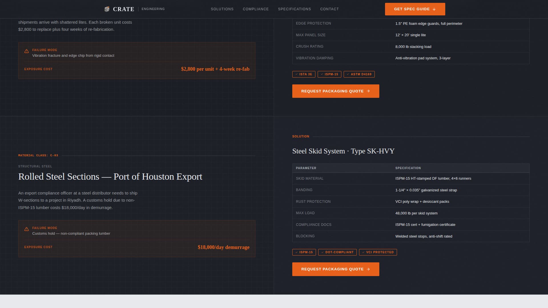 Crate - Precision Materialpackaging Landing Page Template