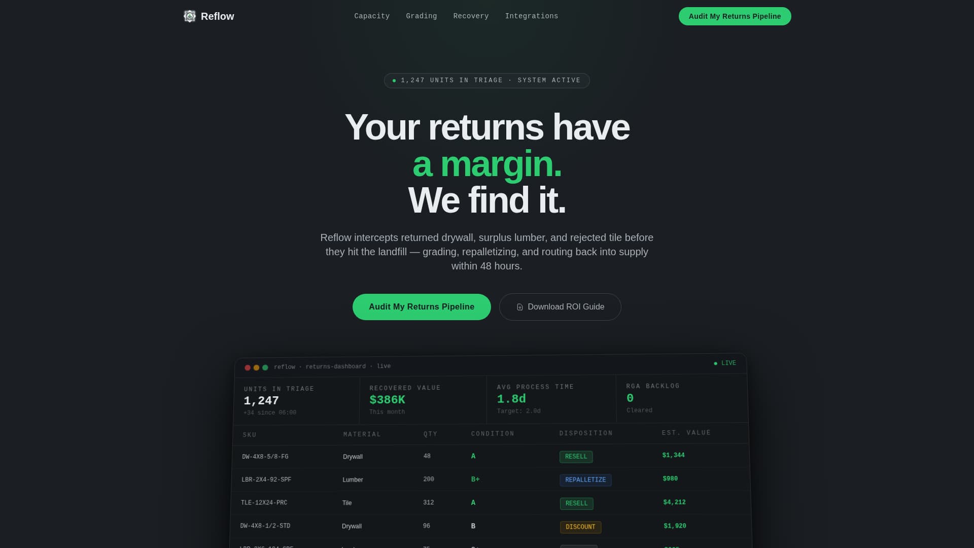 Reflow - Precision Logistics Landing Page Template