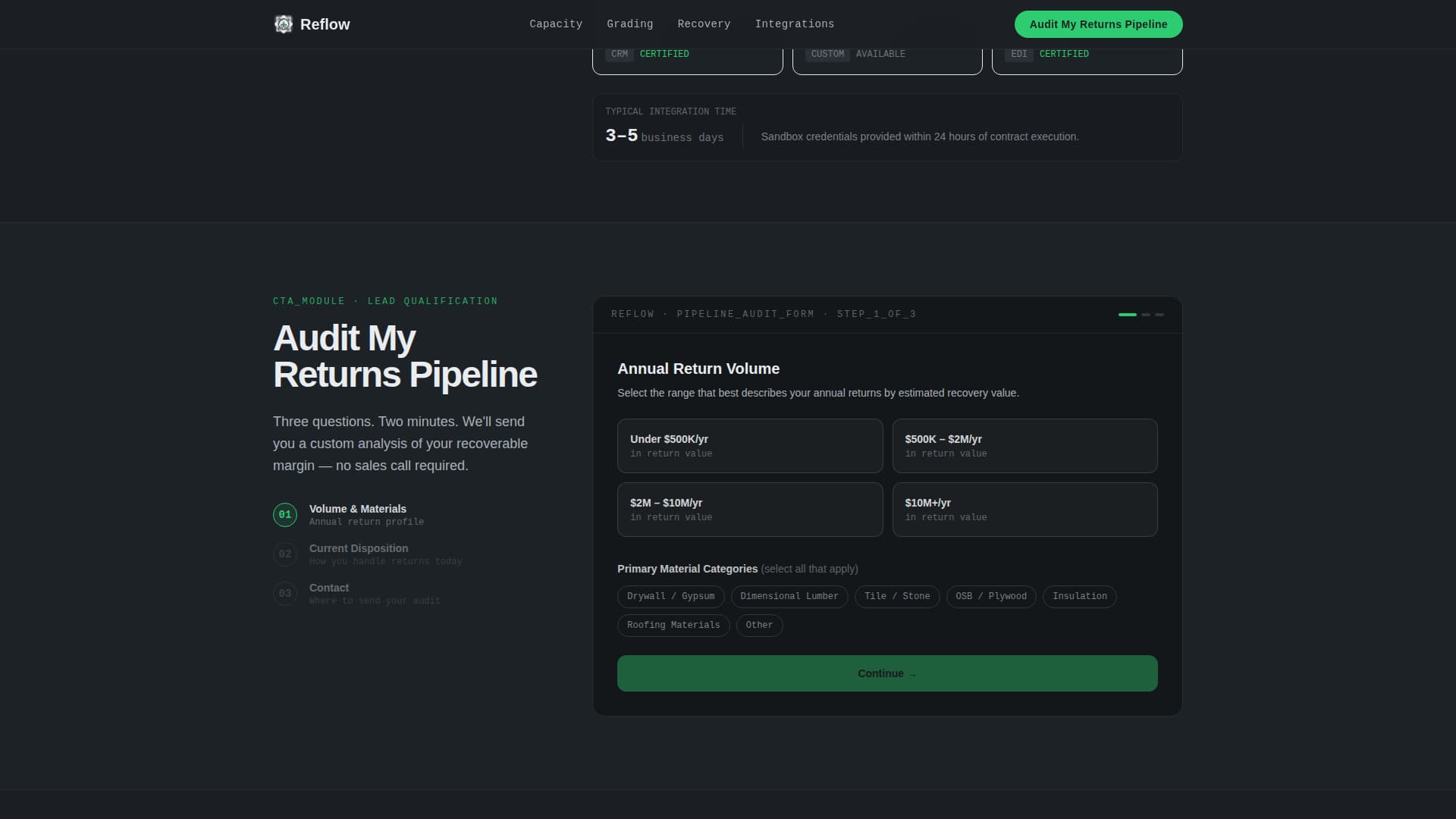 Reflow - Precision Logistics Landing Page Template