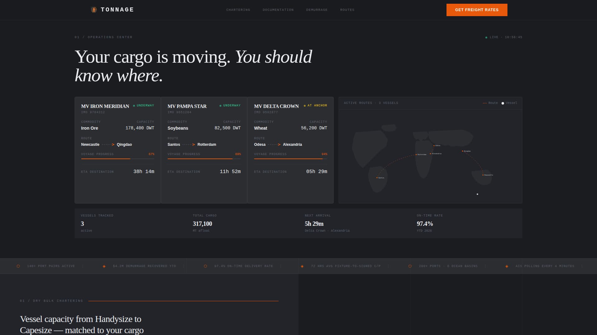 Tonnage - Precision Freight Landing Page Template