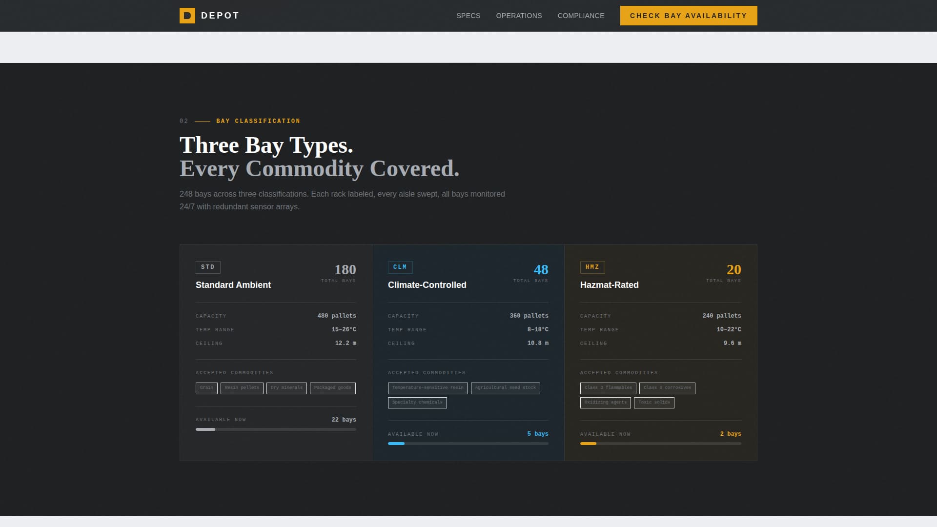 Depot - Industrial Storage Landing Page Template