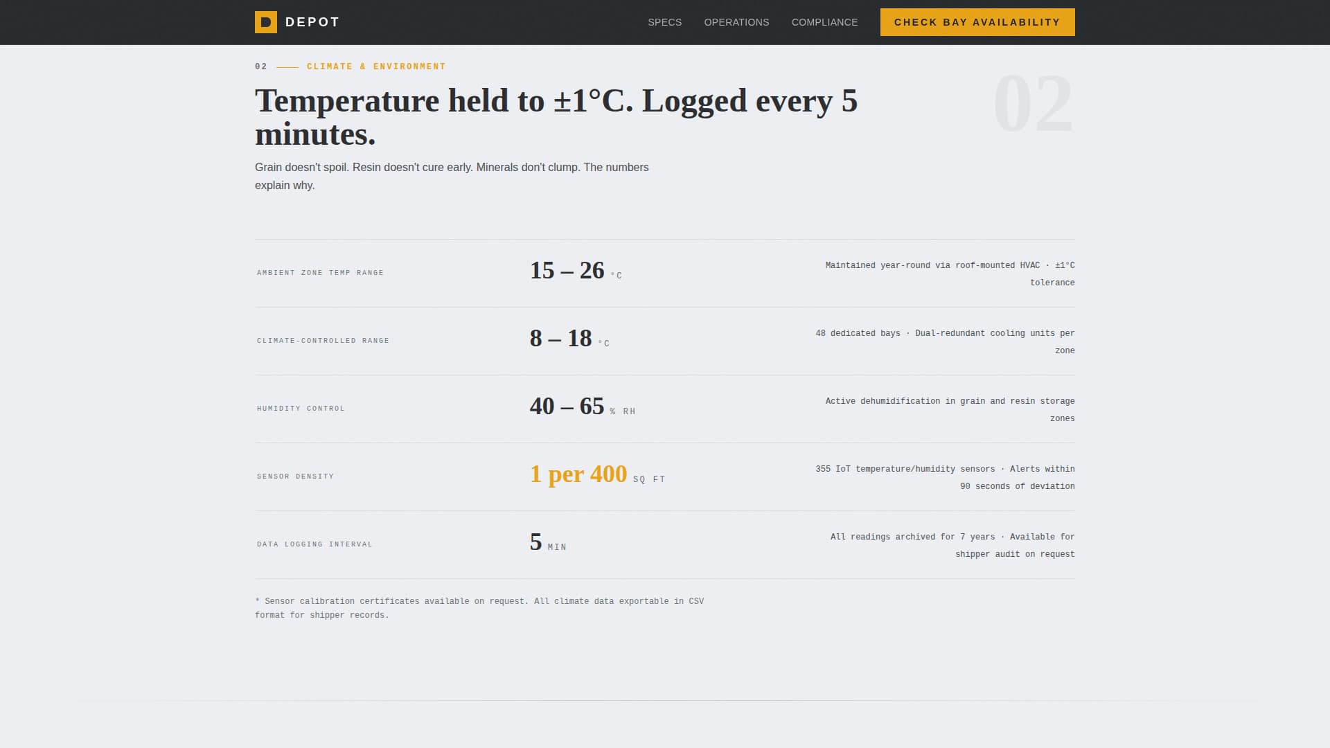 Depot - Industrial Storage Landing Page Template
